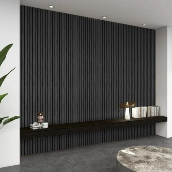 EchoE fekete tölgy akusztikus fali panel (27 mm lécszélesség)