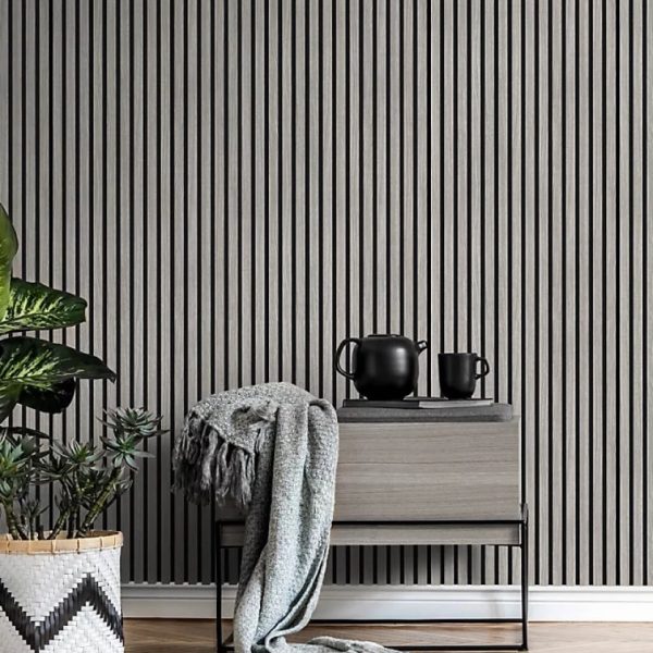 EchoE szürke tölgy akusztikus fali panel (27 mm lécszélesség)